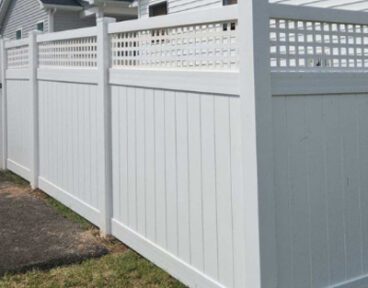 tall white gettysburg style privacy fence