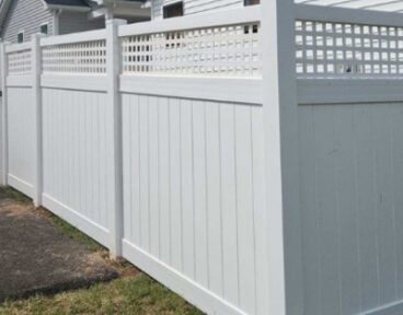 tall white gettysburg style privacy fence