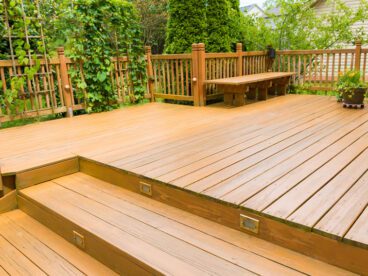 large wood deck