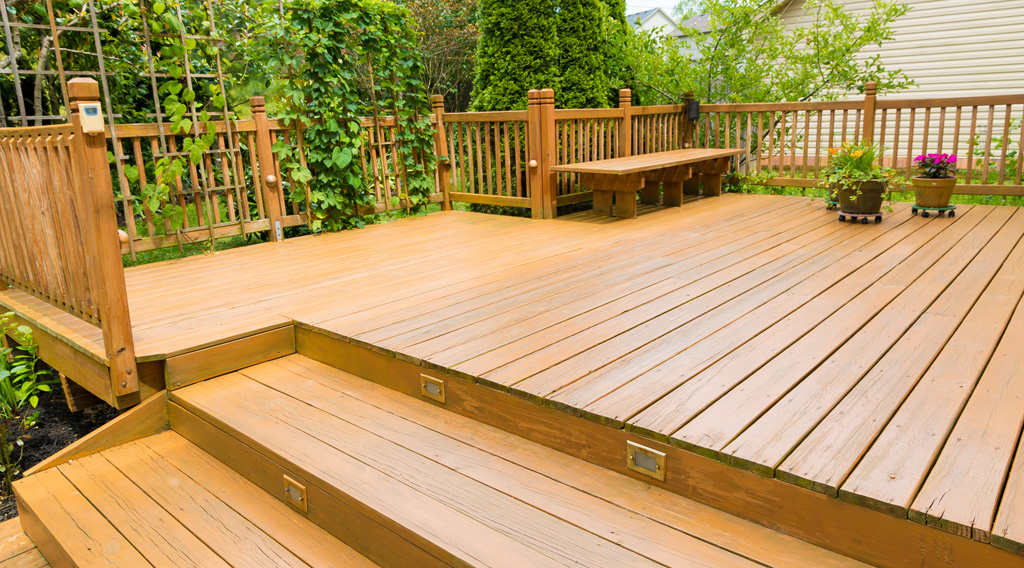 large wood deck