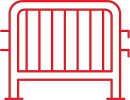 A stylized graphic of an agricultural fence.