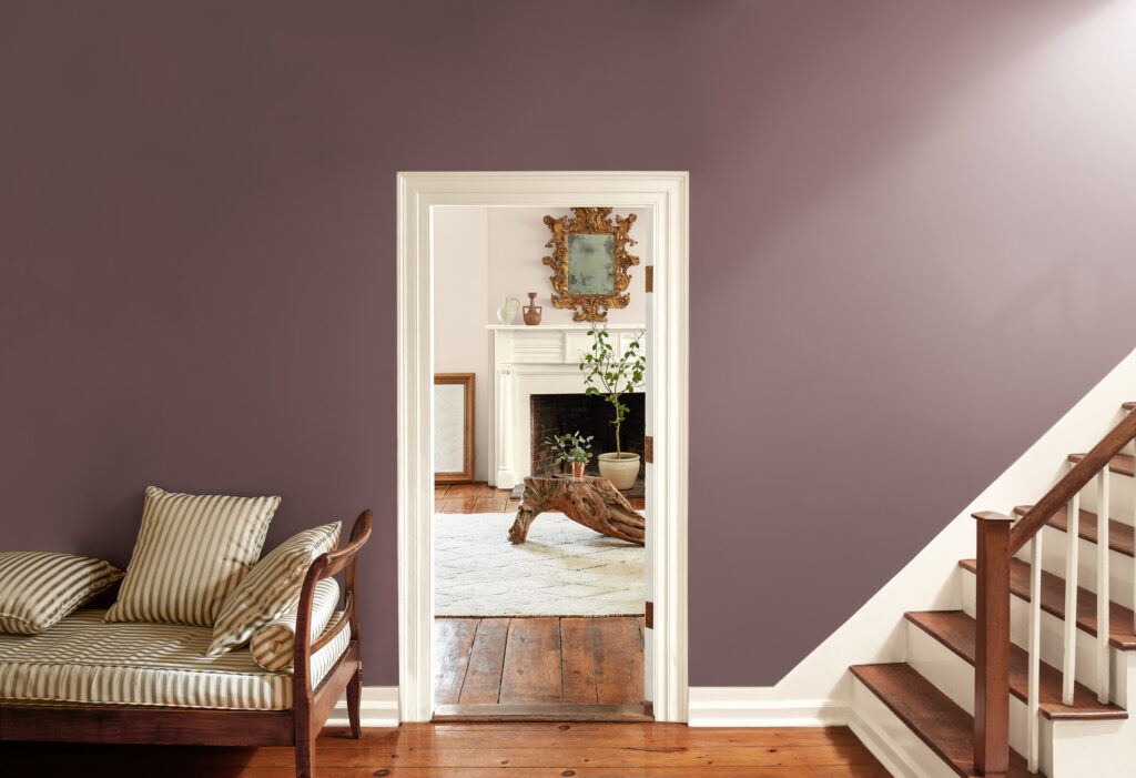 Entryway painted in Benjamin Moore paint