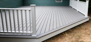 Grey composite deck material