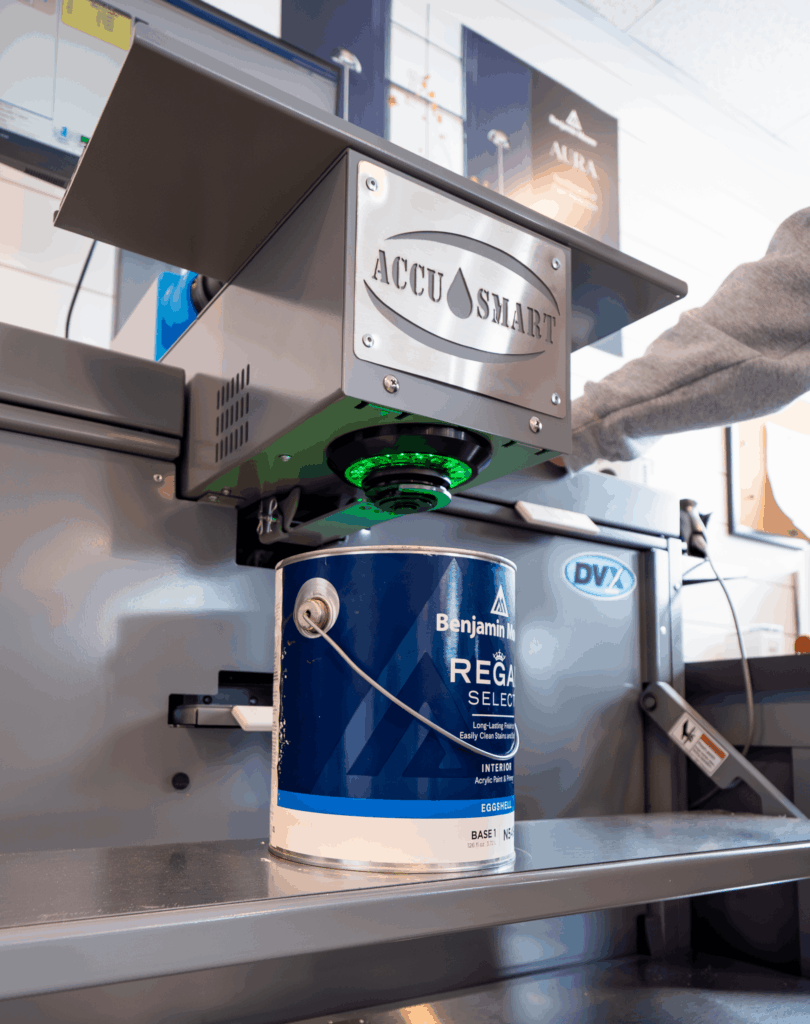 Benjamin Moore AccuSmart paint mixing in store