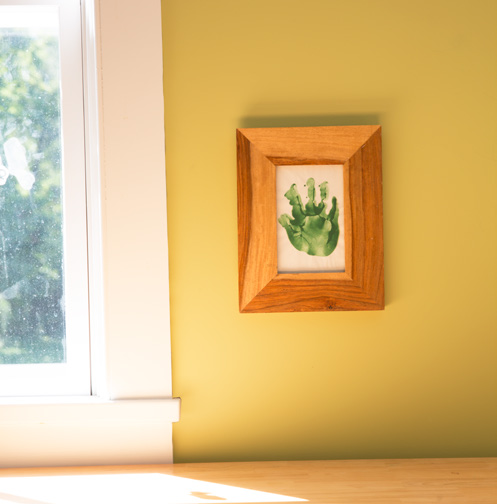 Interior Wall with Yellow Paint in Residential Home